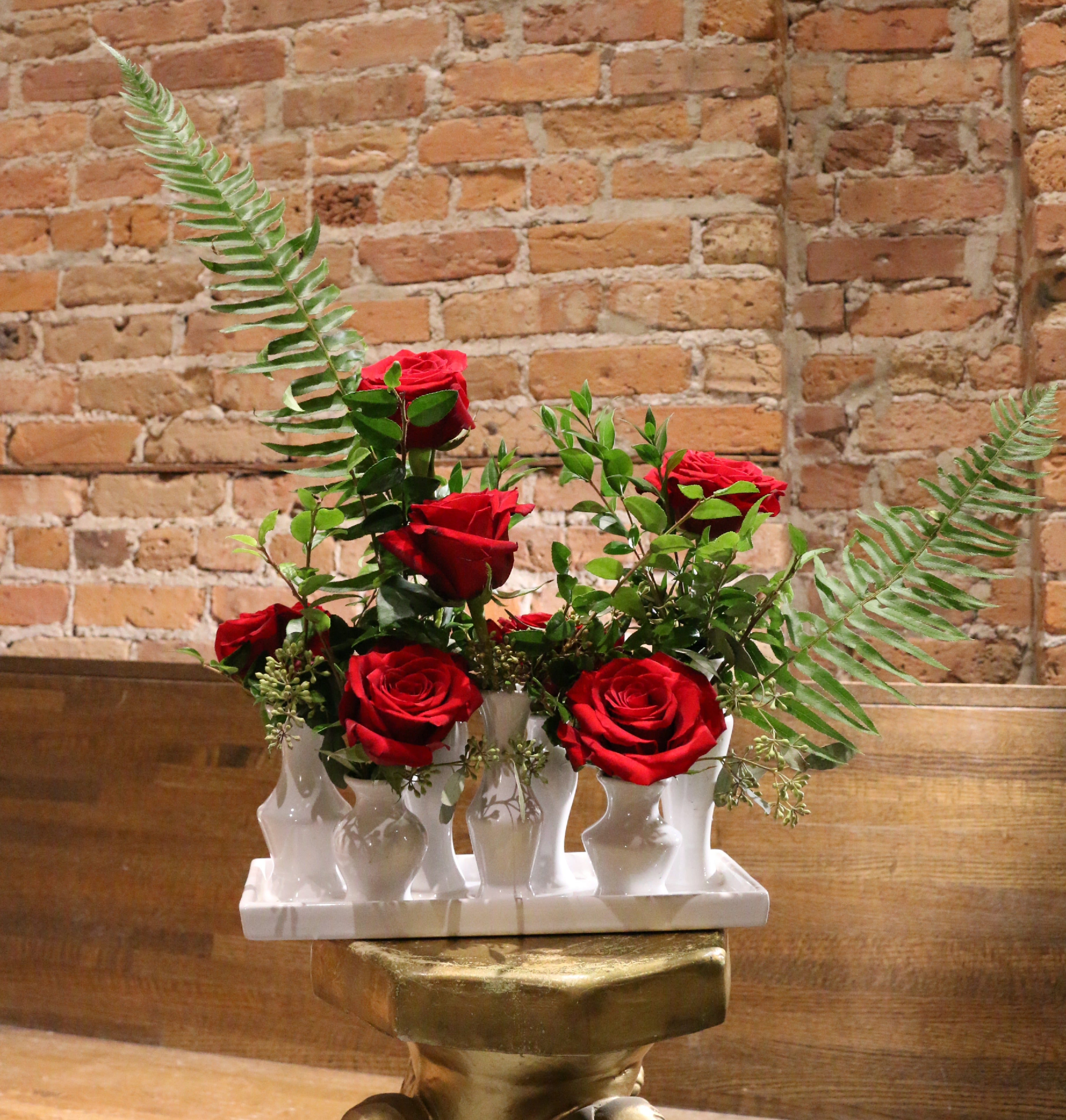 Multichambered Vase with Roses