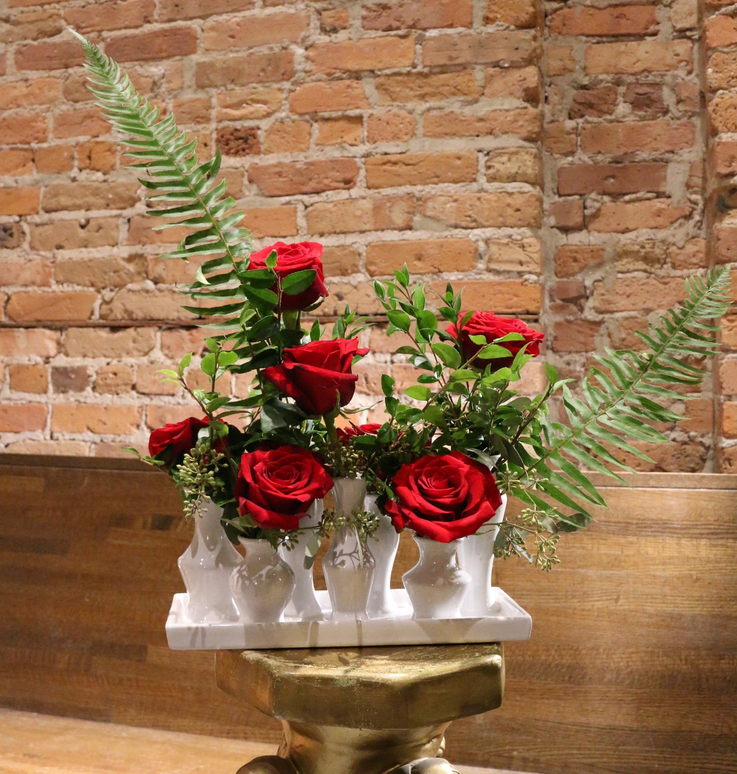 Multichambered Vase with Roses