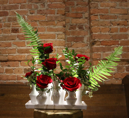 Multichambered Vase with Roses
